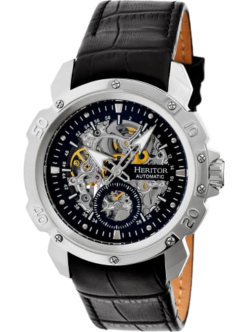 Heritor Automatisch horloge "Conrad" zwart/zilverkleurig