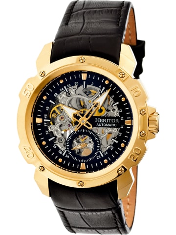 Heritor Automatikuhr "Conrad" in Schwarz/ Gold