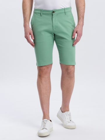 Cross Jeans Szorty "Leom" w kolorze zielonym