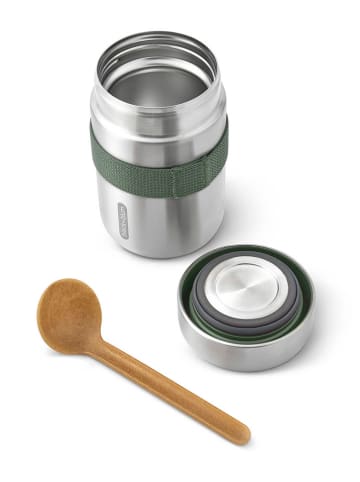 Black+Blum Thermo-Lunchbecher "Food Flask" in Silber/ Grün - 400 ml