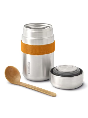 Black+Blum Isoleer-lunchbeker "Food Flask" zilverkleurig/oranje - 400 ml