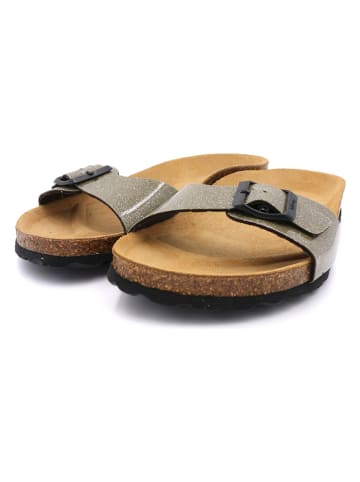 billowy Pantoletten in Khaki