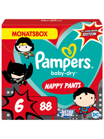 Pampers Monatspackung Windeln "Baby Dry Pants Warner Bros.", Gr. 6, 14-19 kg (88 Stück)