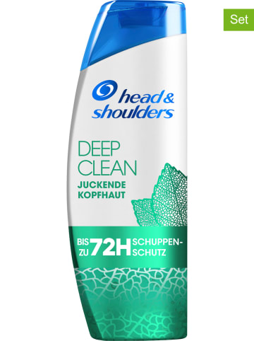 Head & Shoulders 3er-Set: Anti-Schuppen-Shampoos "Deep Clean - Juckende Kopfhaut", je 250 ml