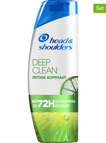 Head & Shoulders 3er-Set: Anti-Schuppen-Shampoos "Deep Clean - Fettige Kopfhaut", je 250 ml