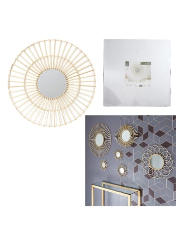 Ethnical Life Lustro ścienne w kolorze beżowym - Ø 75 cm