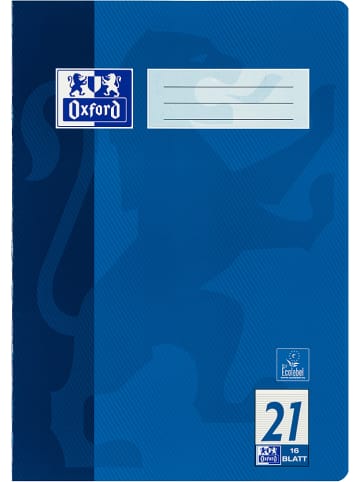 Oxford 5er-Set: Schulhefte "Oxford - Lineatur 21" in Blau - DIN A4
