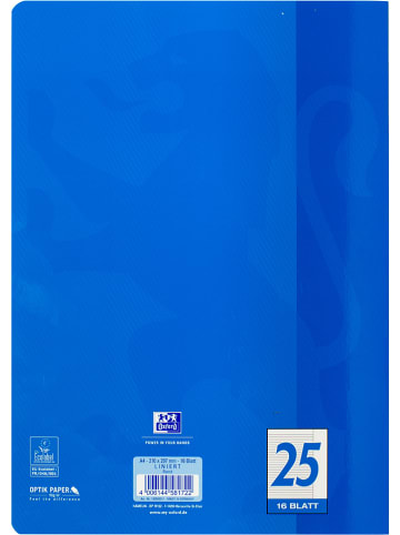 Oxford 10er-Set: Schulhefte "Oxford - Lineatur 25" in Blau - DIN A4