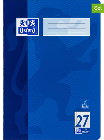 Oxford Zeszyty (10 szt.) "Oxford - Lineatur 27" w kolorze niebieskim - A4