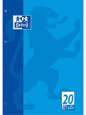 Oxford 5-delige set: schoolblokken "Oxford - Liniatuur 20" blauw - A4