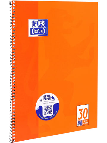Oxford 5er-Set: Collegeblöcke "Oxford - Lineatur 30" in Orange - DIN A4