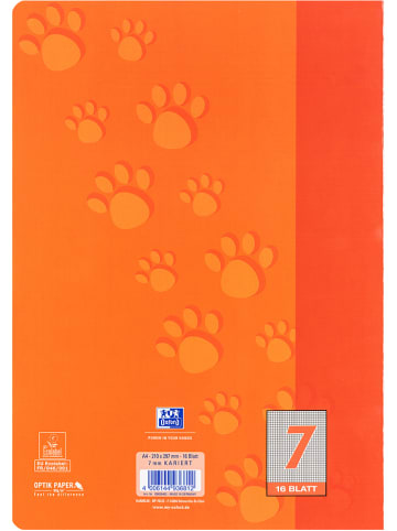 Oxford 10er-Set: Schulhefte "Oxford - Lineatur 7" in Orange - DIN A4