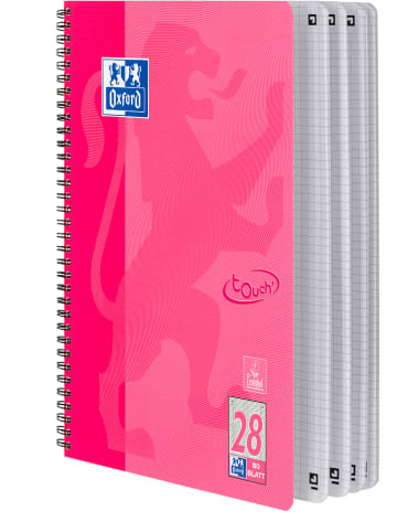 Oxford 2er-Set: Collegeblöcke "Touch - Lineatur 28" in Pink - DIN A4
