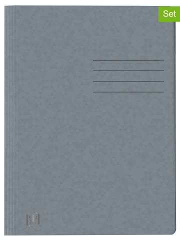 Oxford 5er-Set: Schnellhefter "Top File+" in Grau - DIN A4