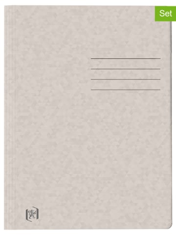 Oxford 5er-Set: Schnellhefter "Top File+" in Creme - DIN A4