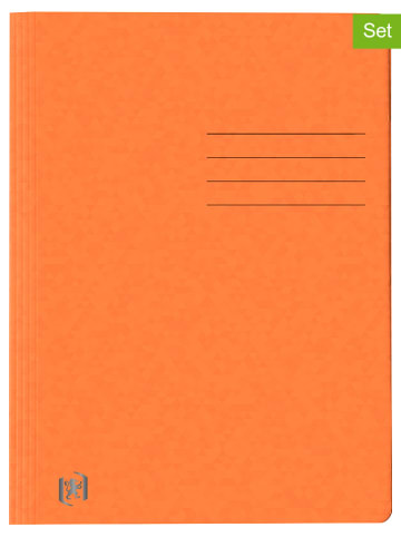 Oxford Skoroszyty (5 szt.) "Top File+" w kolorze pomarańczowym - A4