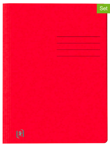 Oxford 5-delige set: snelbinders "Top File+" rood - A4