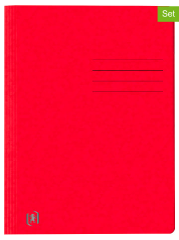 Oxford 5er-Set: Schnellhefter "Top File+" in Rot - DIN A4