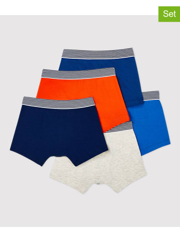 PETIT BATEAU 5-delige set: boxershorts blauw/oranje/wit