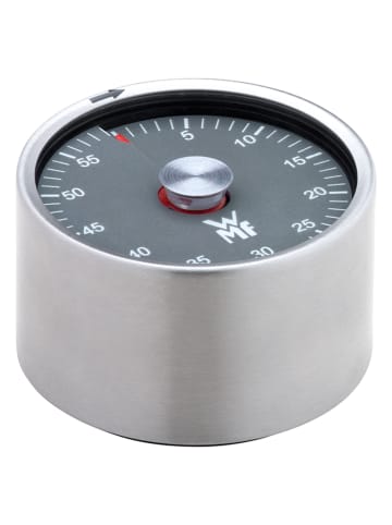WMF Magnetyczny minutnik kuchenny w kolorze srebrnym - (W)3,5 x Ø 6 cm