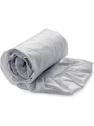 Heckett Lane Satin-Spannbettlaken "Elementi" in Grau