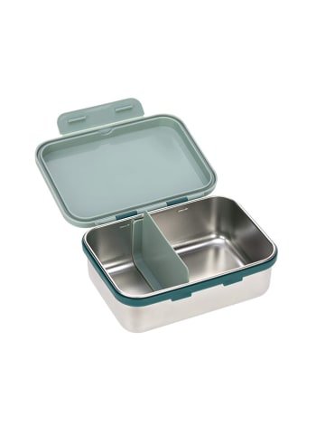 Lässig Lunchbox "Adventure" in Grün/ Silber - (B)17,3 x (H)13,3 x (T)6,9 cm