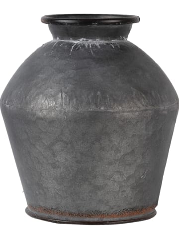 Clayre & Eef Dekoracyjny wazon w kolorze szarym - wys. 24 x Ø 26 cm