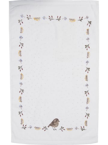 Clayre & Eef 2-delige set: gastendoeken wit/meerkleurig - (L)66 x (B)40 cm