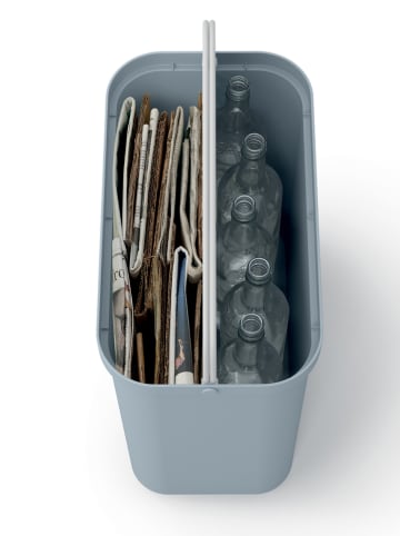 JosephJoseph Kosz "GoRecycle" w kolorze błękitnym na sztućce - 28 l