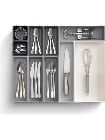 JosephJoseph Schubladenorganizer "Blox 10" in Grau/ Anthrazit/ Weiß - (L)52,5 x (B)44 cm