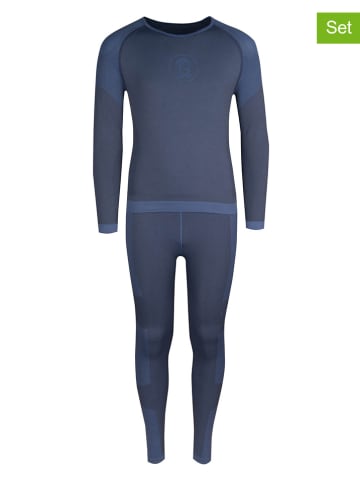 Trollkids 2-delige fuctioneel ondergoedset "Hemsedal Baselayer" donkerblauw