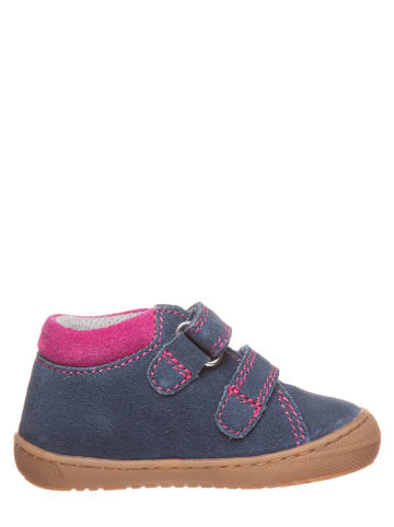 Richter Shoes Leder-Sneakers in Dunkelblau/ Pink