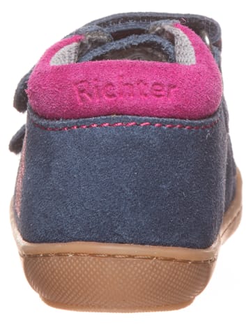 Richter Shoes Leren sneakers donkerblauw/roze