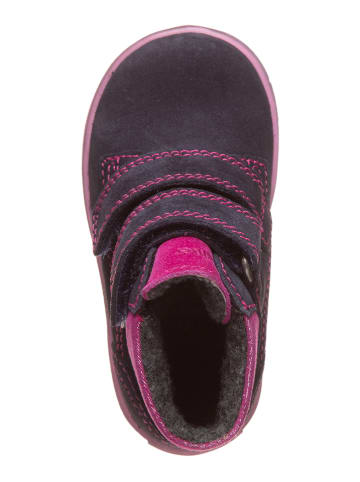 Richter Shoes Leder-Sneakers in Dunkelblau/ Pink