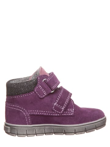 Richter Shoes Skórzane sneakersy w kolorze ciemnofioletowym