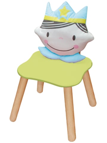 I'm Toy Kinderstoel "Prins" lichtblauw/groen - (B)38 x (H)50 x (D)36 cm