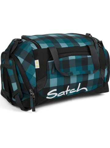 Satch Sporttas "Duffles - Blue Bytes" blauw/antraciet - 25 l