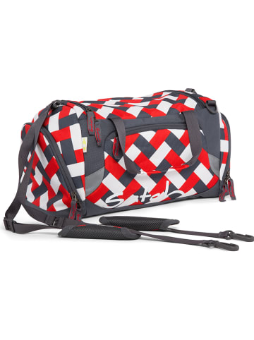 Satch Torba sportowa "Duffles - Chaka Bricks" w kolorze czerwono-biało-czarnym - 25 l