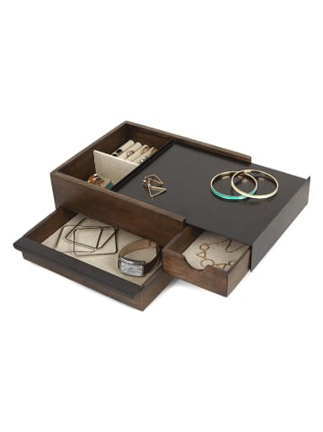 umbra Schmuckkasten "Stowit" in Braun - (B)26 x (H)12 x (T)22 cm