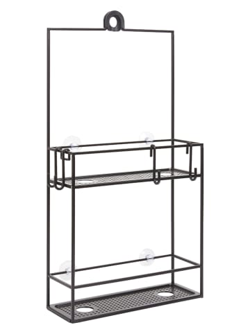 Umbra Badregal "Cubiko" in Schwarz - (B)11 x (H)61 x (T)11 cm