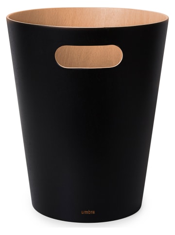 Umbra Papierkorb "Woodrow" in Schwarz - 7,5 l