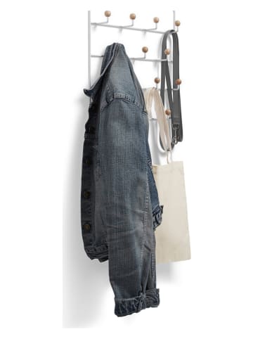 umbra Wandgarderobe "Estique" in Weiß - (B)36 x (H)60 x (T)9 cm