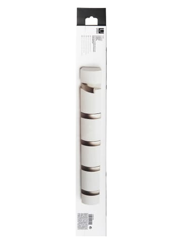 umbra Garderobenleiste "Flip 5" in Weiß - (B)51 x (H)6 x (T)3 cm