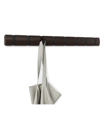 umbra Garderobenleiste "Flip 8" in Braun - (B)81 x (H)6 x (T)3 cm