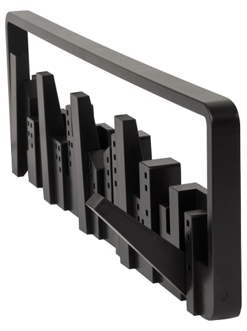umbra Wandgarderobe "Skyline" in Schwarz - (B)50 x (H)15 x (T)5 cm