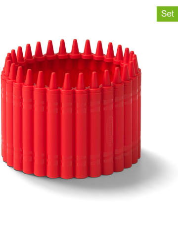 Crayola Przyborniki (2 szt.) w kolorze czerwonym - wys. 6,4 x Ø 9 cm