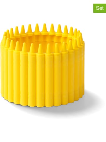 Crayola Przyborniki (2 szt.) w kolorze żółtym - wys. 6,4 x Ø 9 cm