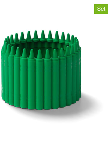 Crayola Przyborniki (2 szt.) w kolorze zielonym - wys. 6,4 x Ø 9 cm
