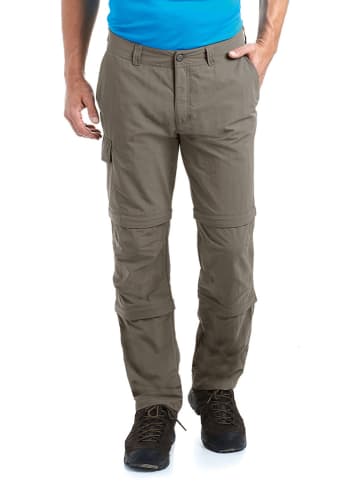 Maier Sports Spodnie funkcyjne Zipp-off "Saale" w kolorze szarobrązowym