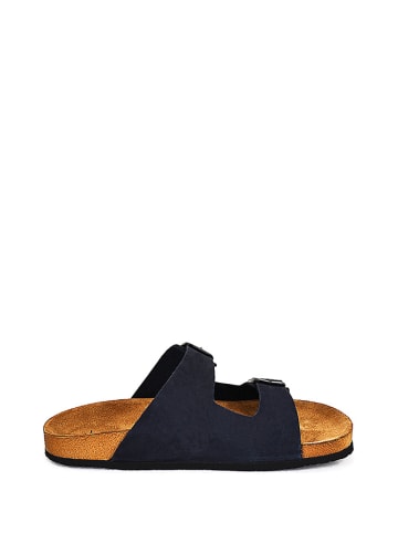 Moosefield Leren slippers zwart